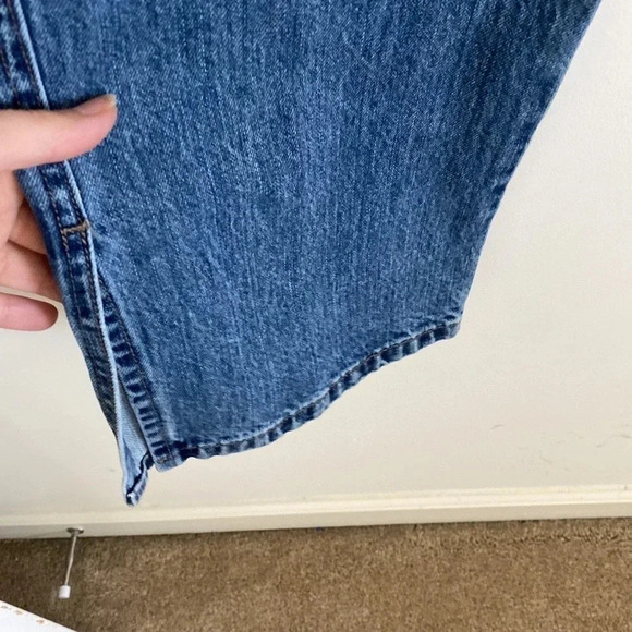 Insane gene 90s loose wide straight jeans with slits at bottom hem - Picture 7 of 12